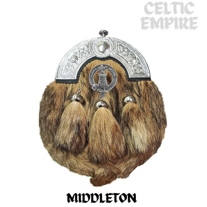 Middleton Scottish Family Clan Crest Badge Dress Fur Sporran