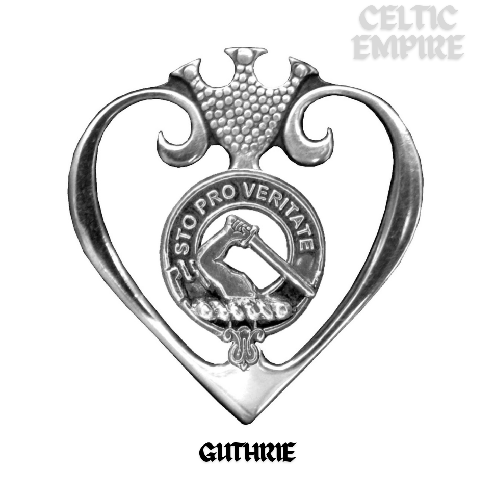 Guthrie Family Clan Crest Luckenbooth Brooch or Pendant