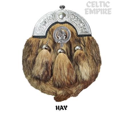 Hay Scottish Family Clan Crest Badge Dress Fur Sporran