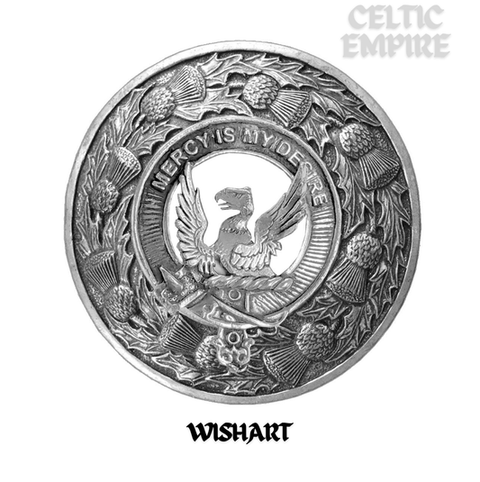 Wishart Family Clan Badge Scottish Plaid Brooch