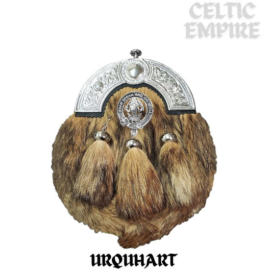 Urquhart Scottish Family Clan Crest Badge Dress Fur Sporran