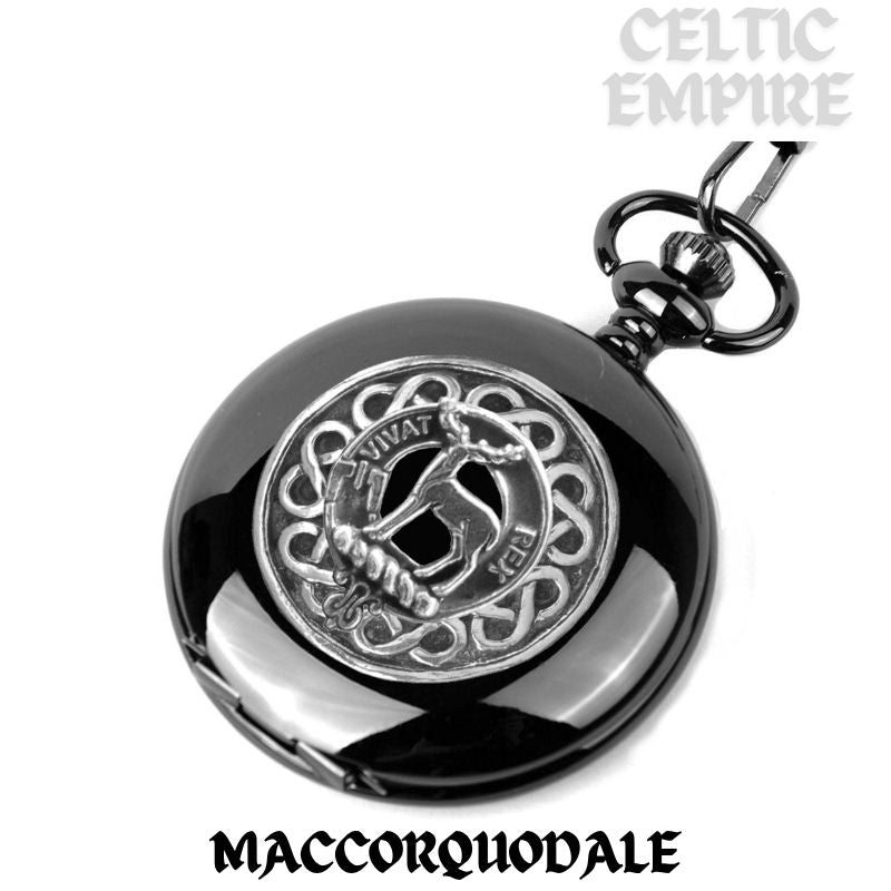 MacCorqudale Scottish Family Clan Crest Pocket Watch