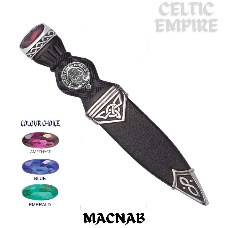 MacNab Interlace Family Clan Crest Sgian Dubh, Scottish Knife