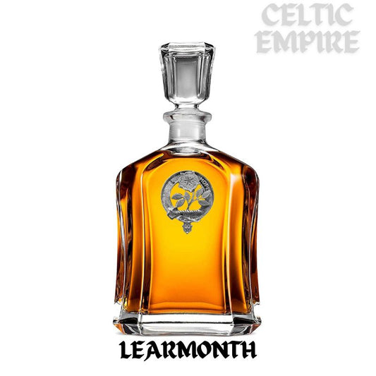 Learmonth Family Clan Crest Badge Whiskey Decanter