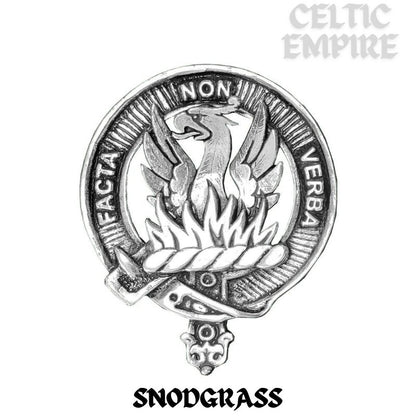 Snodgrass Family Clan Crest Double Drop Pendant