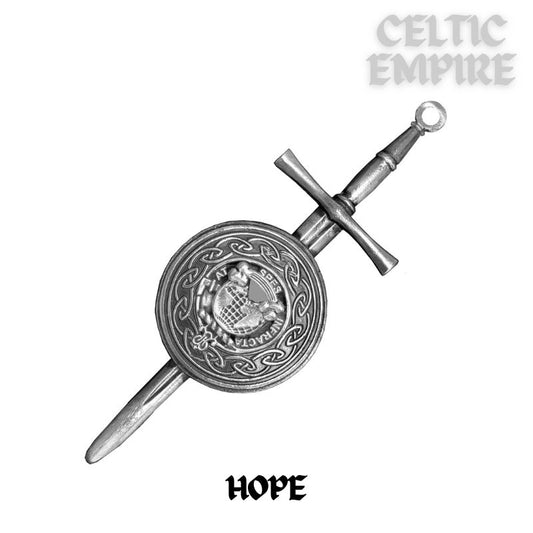 Hope Scottish Family Clan Dirk Shield Kilt Pin