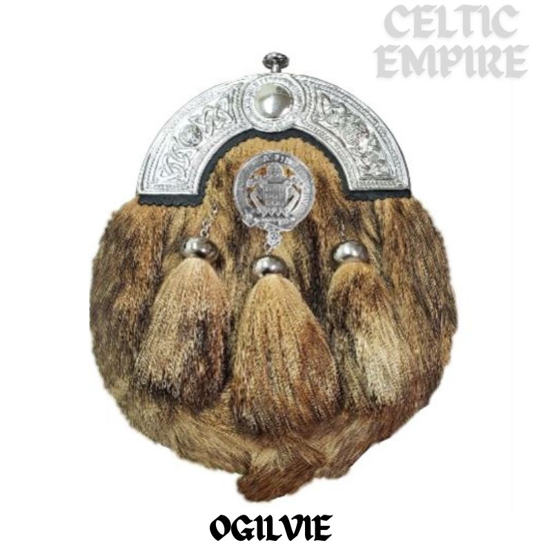 Ogilvie Scottish Family Clan Crest Badge Dress Fur Sporran