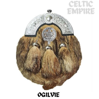 Ogilvie Scottish Family Clan Crest Badge Dress Fur Sporran