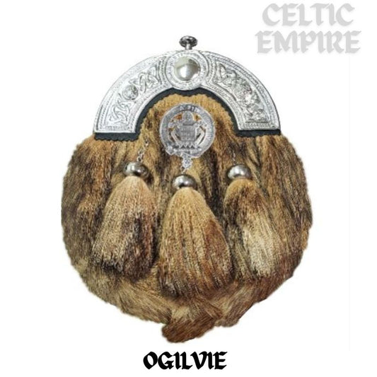 Ogilvie Scottish Family Clan Crest Badge Dress Fur Sporran
