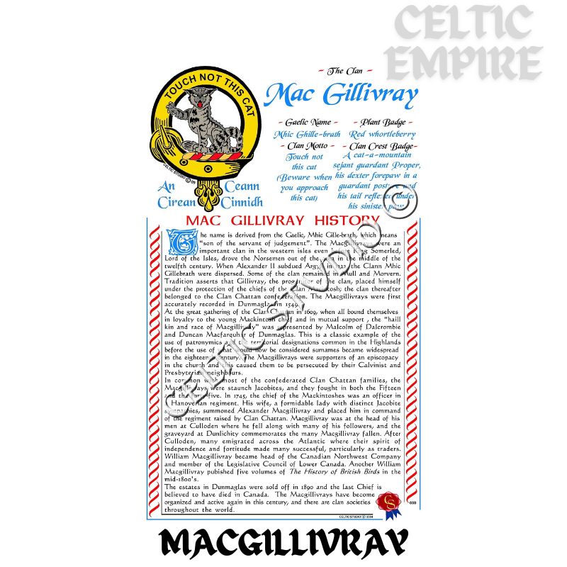MacGillivray Scottish Family Clan History