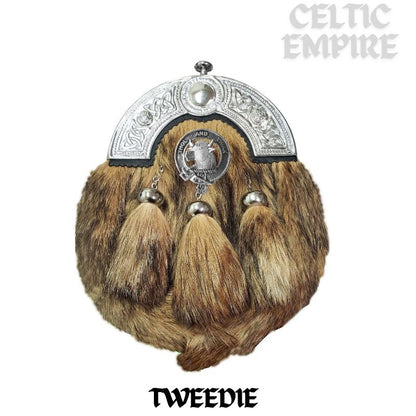 Tweedie Scottish Family Clan Crest Badge Dress Fur Sporran