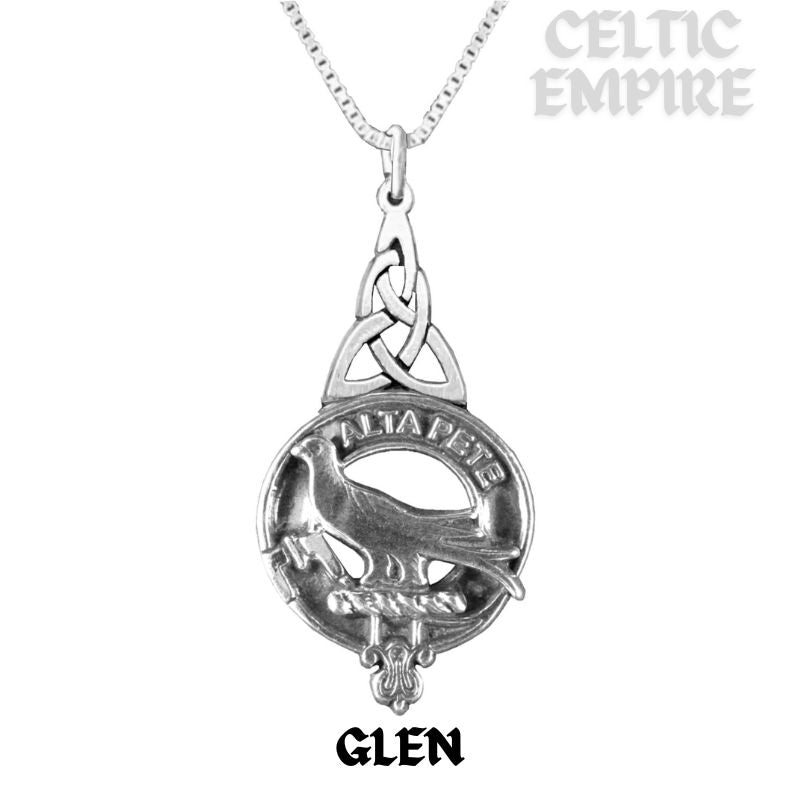 Glen Family Clan Crest Interlace Drop Pendant