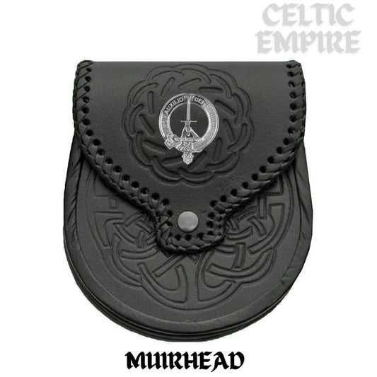 Muirhead Scottish Family Clan Badge Sporran, Leather