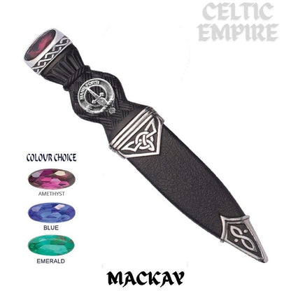 MacKay Interlace Family Clan Crest Sgian Dubh, Scottish Knife