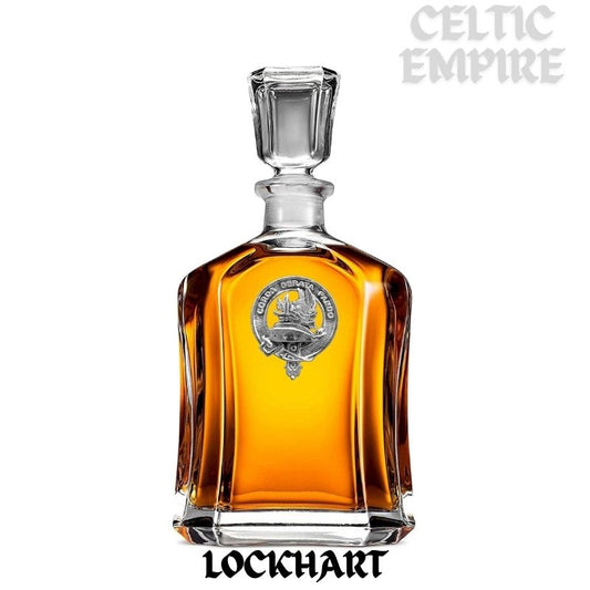 Lockhart Family Clan Crest Badge Whiskey Decanter