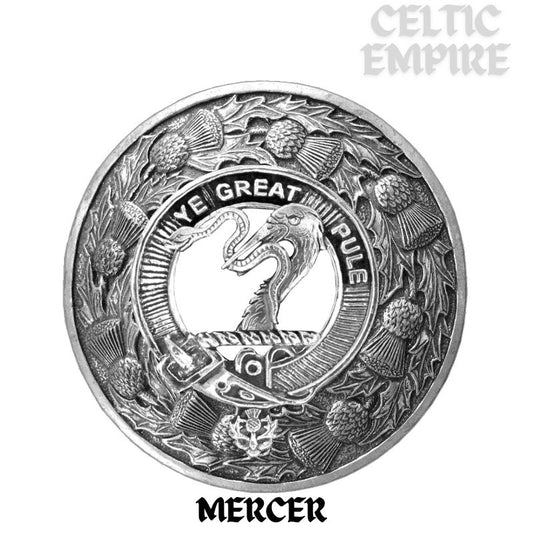 Mercer Family Clan Badge Scottish Plaid Brooch