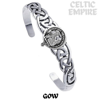 Gow Family Clan Crest Celtic Cuff Bracelet