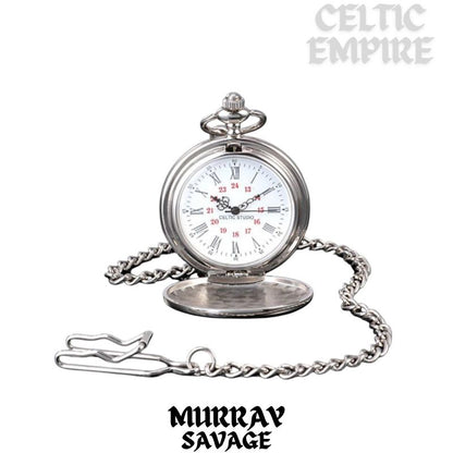 Murray (Savage) Scottish Family Clan Crest Pocket Watch