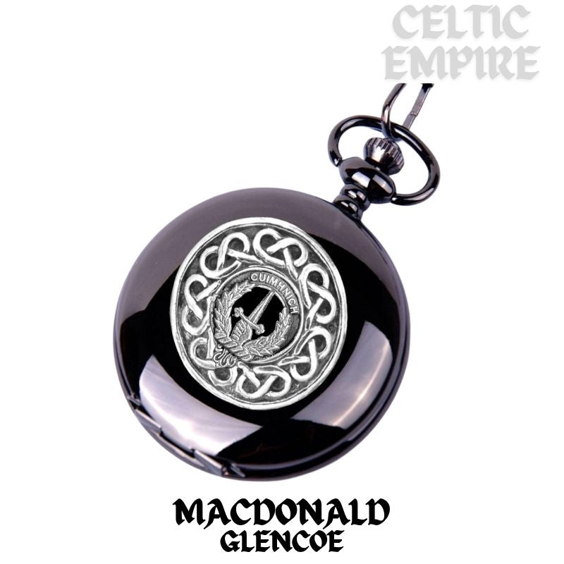 MacDonald Glencoe Scottish Family Clan Crest Pocket Watch