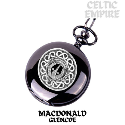 MacDonald Glencoe Scottish Family Clan Crest Pocket Watch