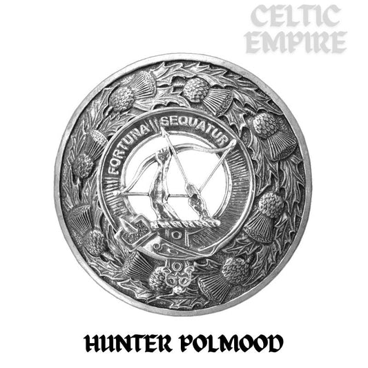 Hunter Polmood Family Clan Badge Scottish Plaid Brooch