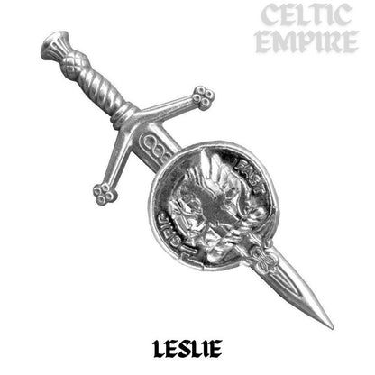 Leslie Scottish Small Family Clan Kilt Pin