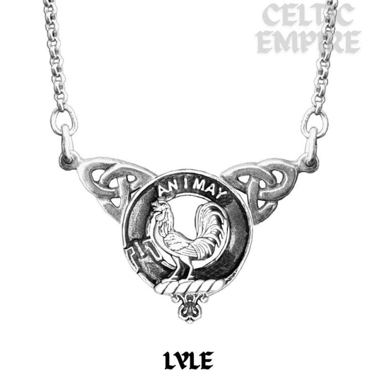 Lyle Family Clan Crest Double Drop Pendant