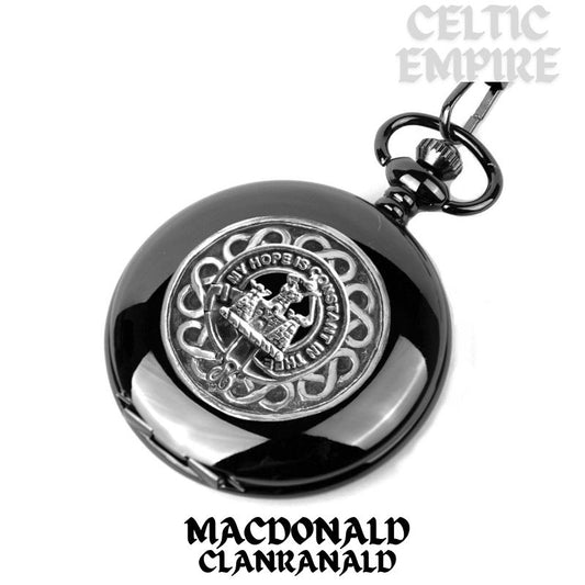 MacDonald Family Clanranald Scottish Family Clan Crest Pocket Watch