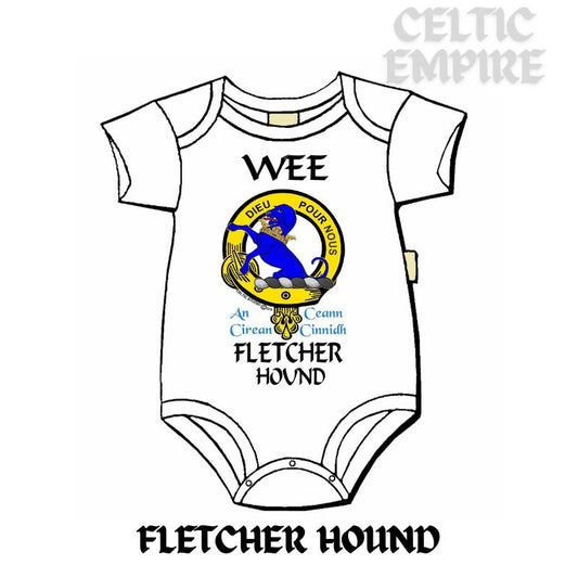 Fletcher (Hound) Scottish Family Clan Crest Baby Jumper