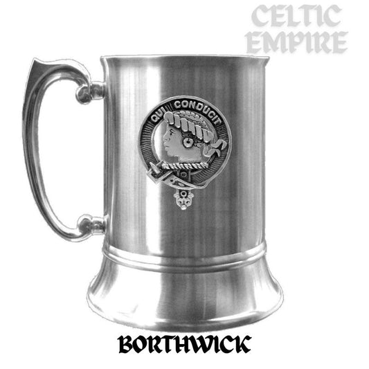 Borthwick Scottish Family Clan Crest Badge Tankard