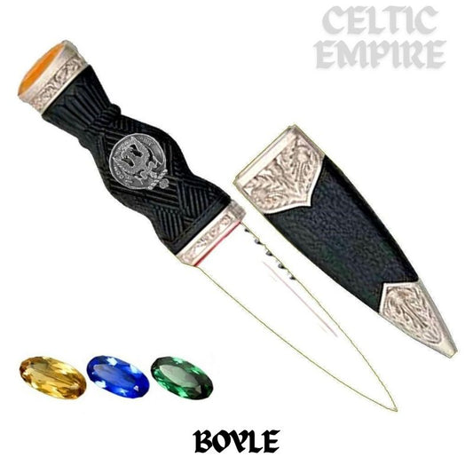 Boyle Family Clan Crest Sgian Dubh, Scottish Knife