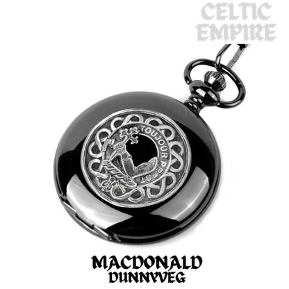 MacDonald Dunnyveg Scottish Family Clan Crest Pocket Watch