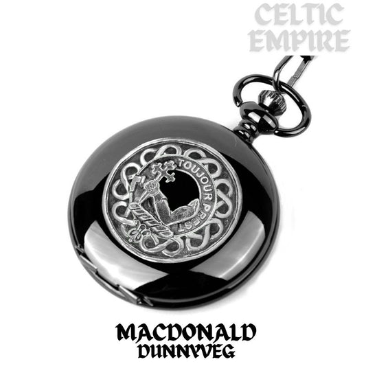 MacDonald Dunnyveg Scottish Family Clan Crest Pocket Watch