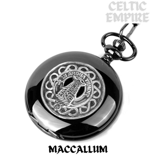 MacCallum Scottish Family Clan Crest Pocket Watch