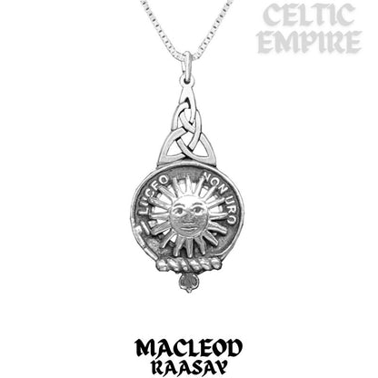 MacLeod (Raasay) Family Clan Crest Double Drop Pendant