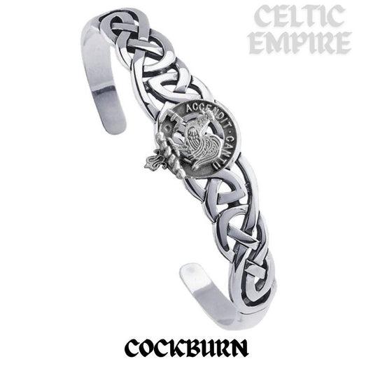 Cockburn Family Clan Crest Celtic Cuff Bracelet