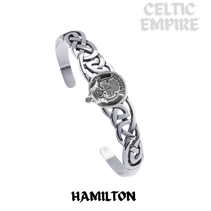 Hamilton Family Clan Crest Celtic Cuff Bracelet