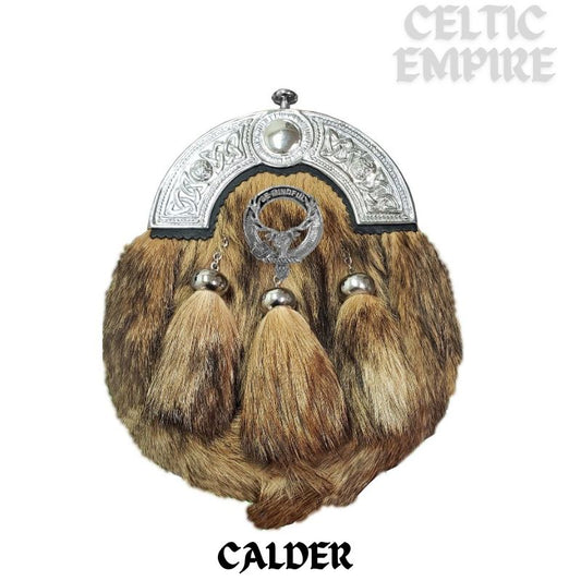 Calder Scottish Family Clan Crest Badge Dress Fur Sporran