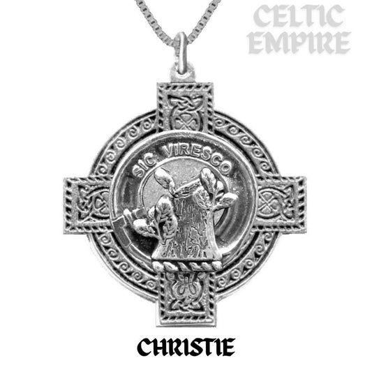 Christie Family Clan Crest Celtic Cross Pendant Scottish