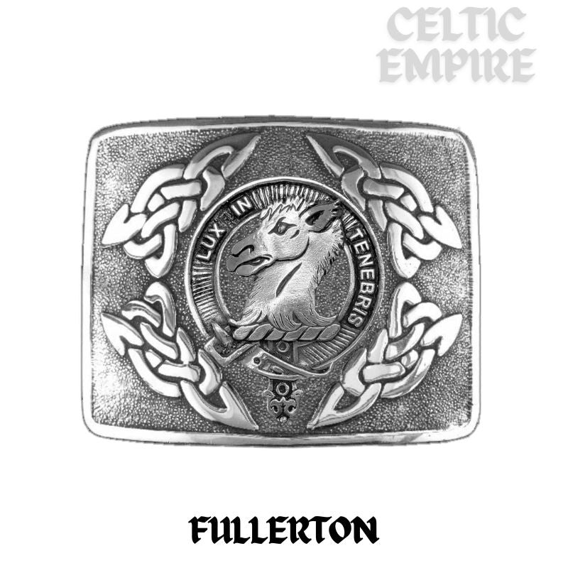 Fullerton Family Clan Crest Interlace Kilt Belt Buckle