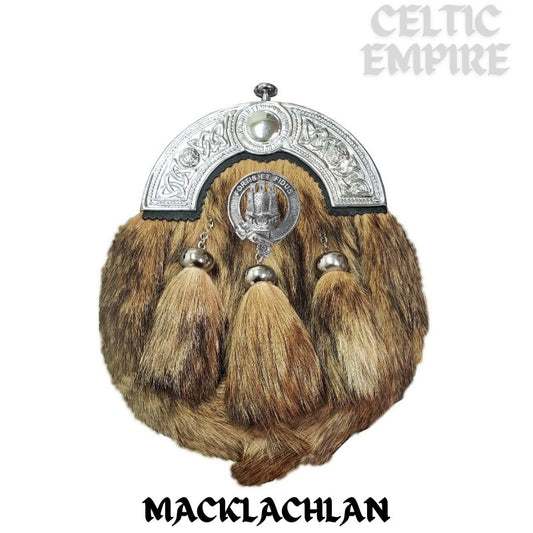 MacLachlan Scottish Family Clan Crest Badge Dress Fur Sporran