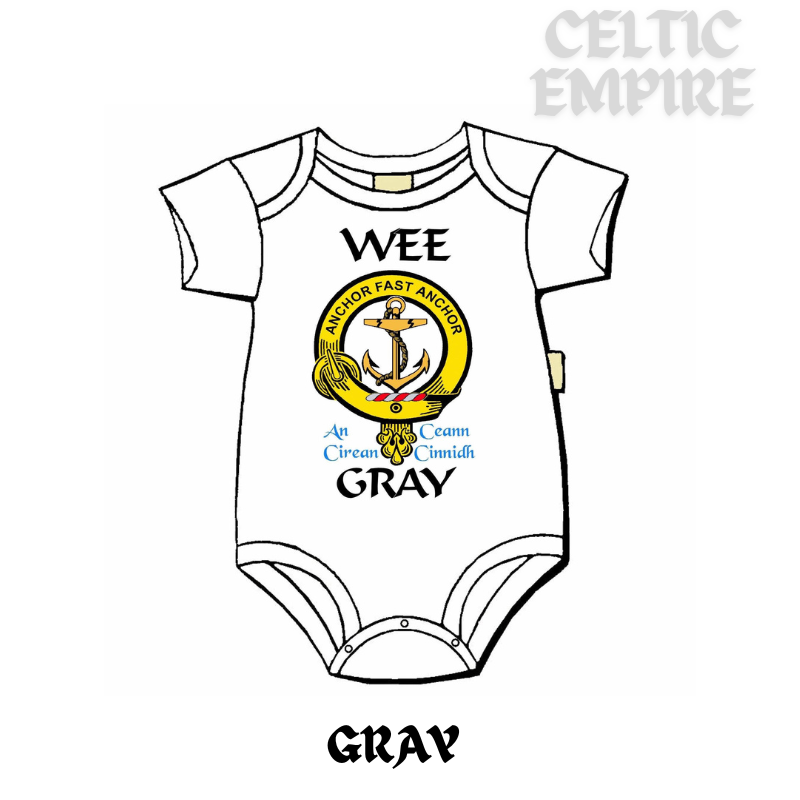 Gray Scottish Family Clan Crest Baby Jumper