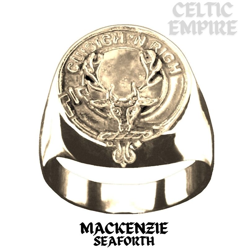 MacKenzie Seaforth Scottish Family Clan Crest Ring