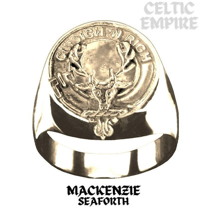 MacKenzie Seaforth Scottish Family Clan Crest Ring
