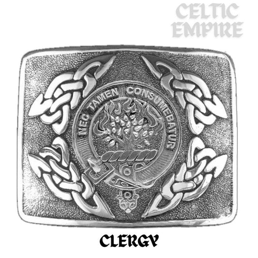 Clergy Family Clan Crest Interlace Kilt Belt Buckle