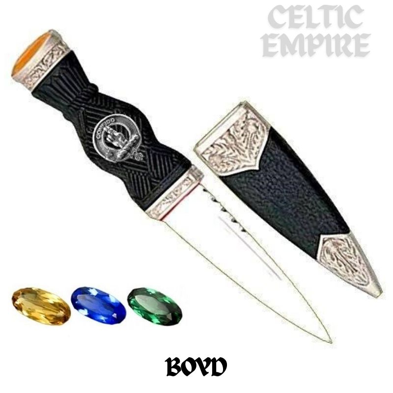 Boyd Family Clan Crest Sgian Dubh, Scottish Knife