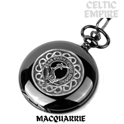 MacQuarrie Scottish Family Clan Crest Pocket Watch