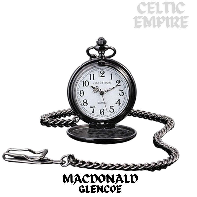 MacDonald Glencoe Scottish Family Clan Crest Pocket Watch