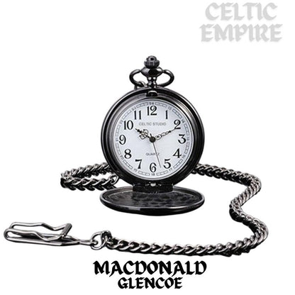 MacDonald Glencoe Scottish Family Clan Crest Pocket Watch