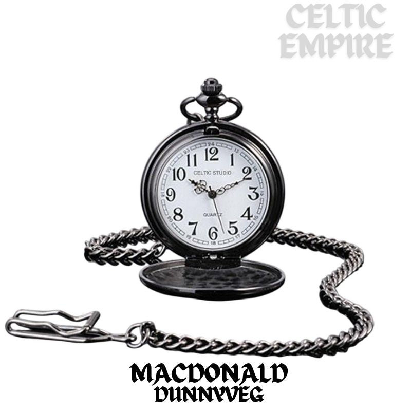 MacDonald Dunnyveg Scottish Family Clan Crest Pocket Watch